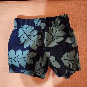 Carter's Blue Leaf Print Shorts 9 Months